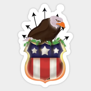 Retro USA Eagle Sticker